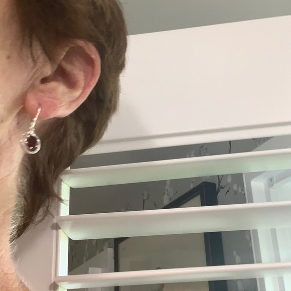 😍925 Silver Garnet Earrings😍NWOT